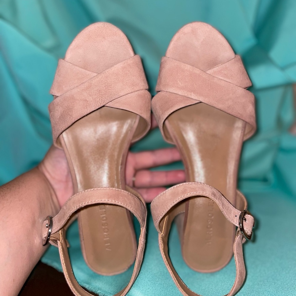 chunky block heel platform heels Aerosoles Cosmos 7 WIDE